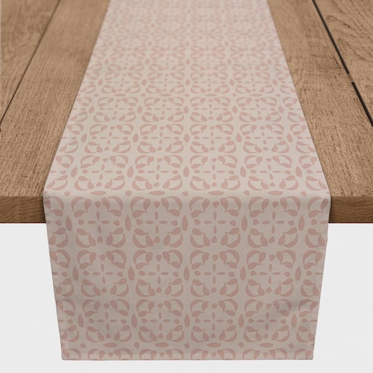 72" Intricate Circle Stack Cotton Twill Runner